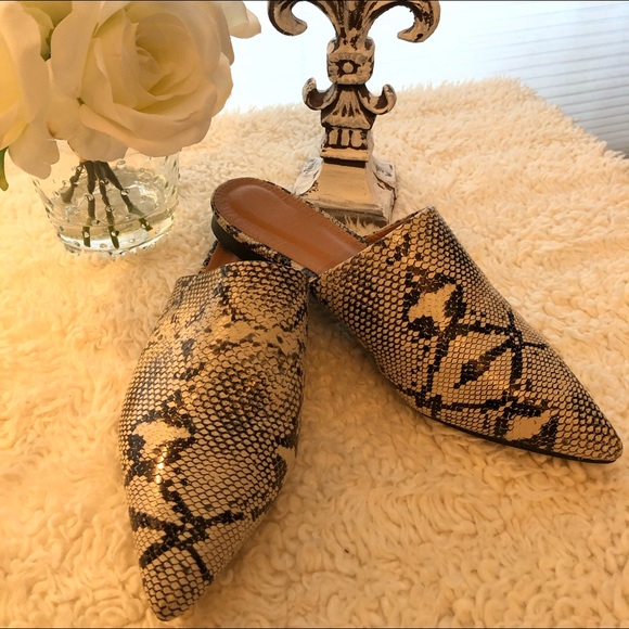 snake skin mule